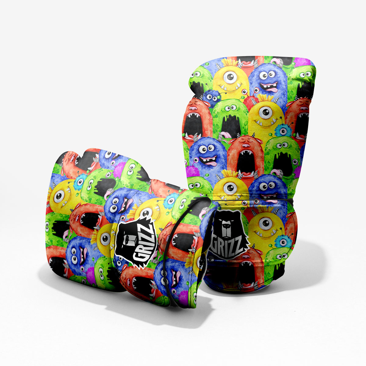 Monster Watercolor Print Pattern Pro Boxing Glove