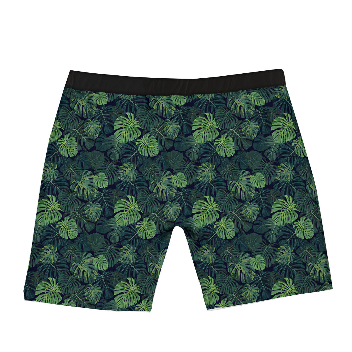 Monstera Green Tropical Print Pattern Boxer Briefs-grizzshop