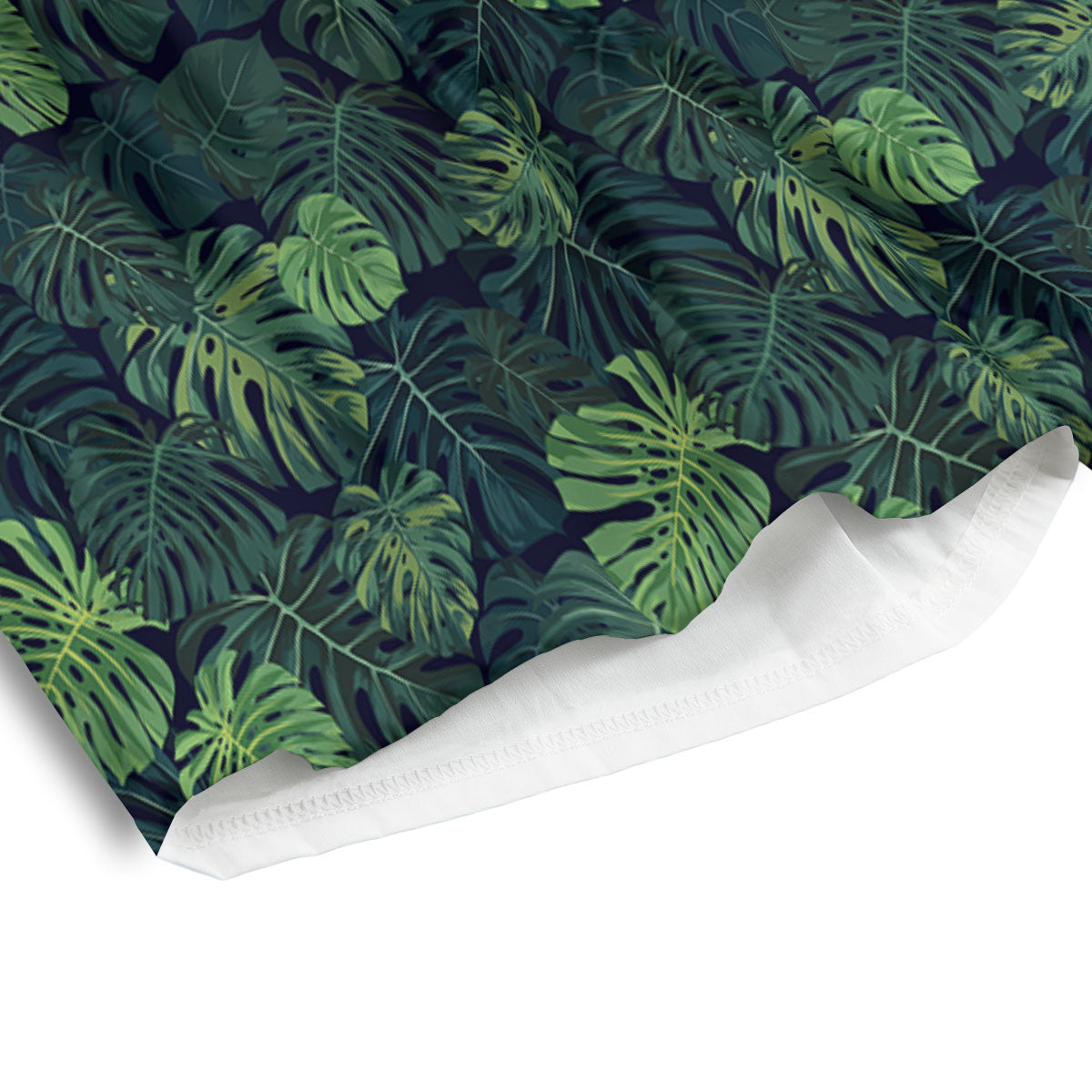 Monstera Green Tropical Print Pattern Men's Athletic Shorts-grizzshop