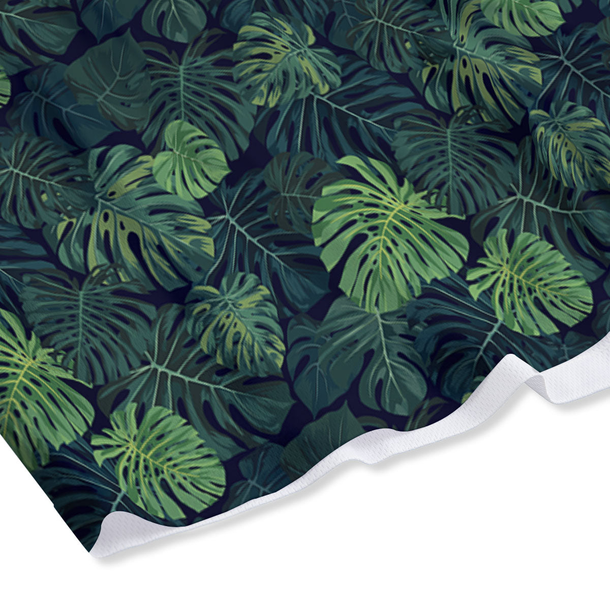 Monstera Green Tropical Print Pattern Mesh Shorts