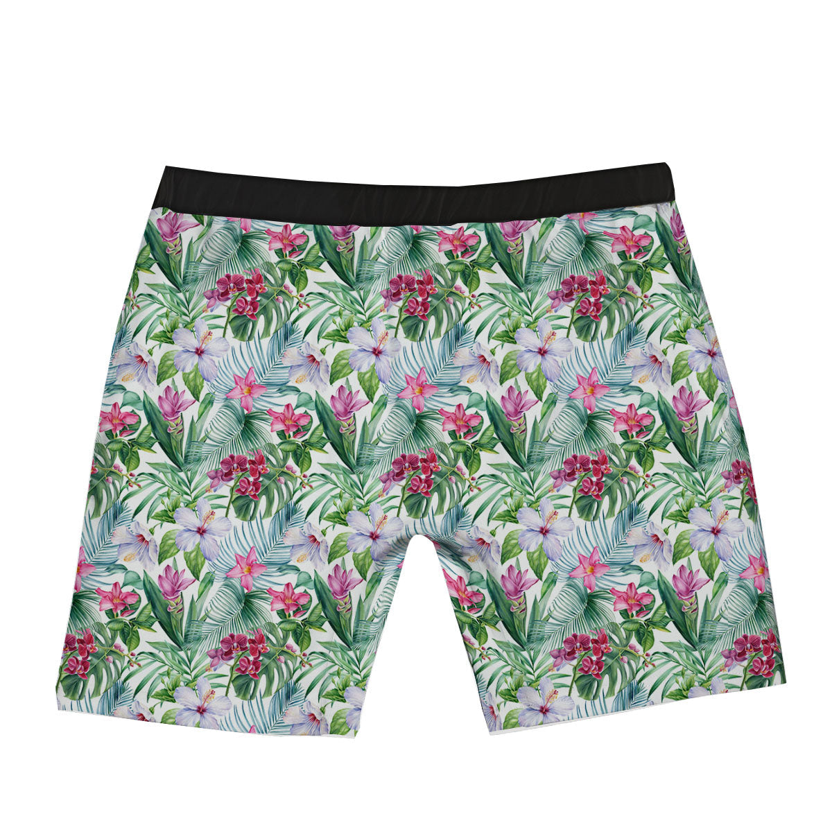 Monstera Hawaii Hibiscus Print Pattern Boxer Briefs-grizzshop