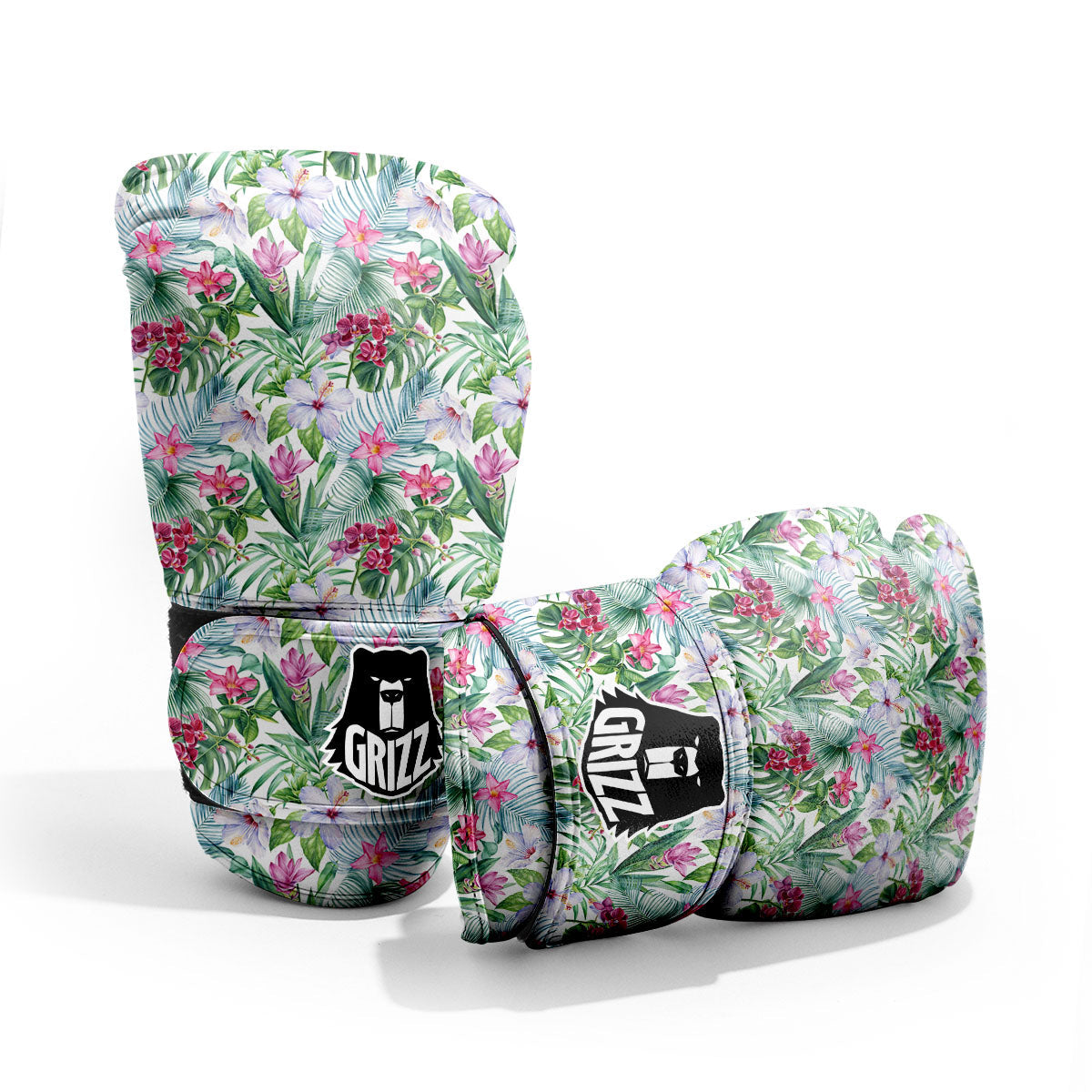 Monstera Hawaii Hibiscus Print Pattern Pro Boxing Glove