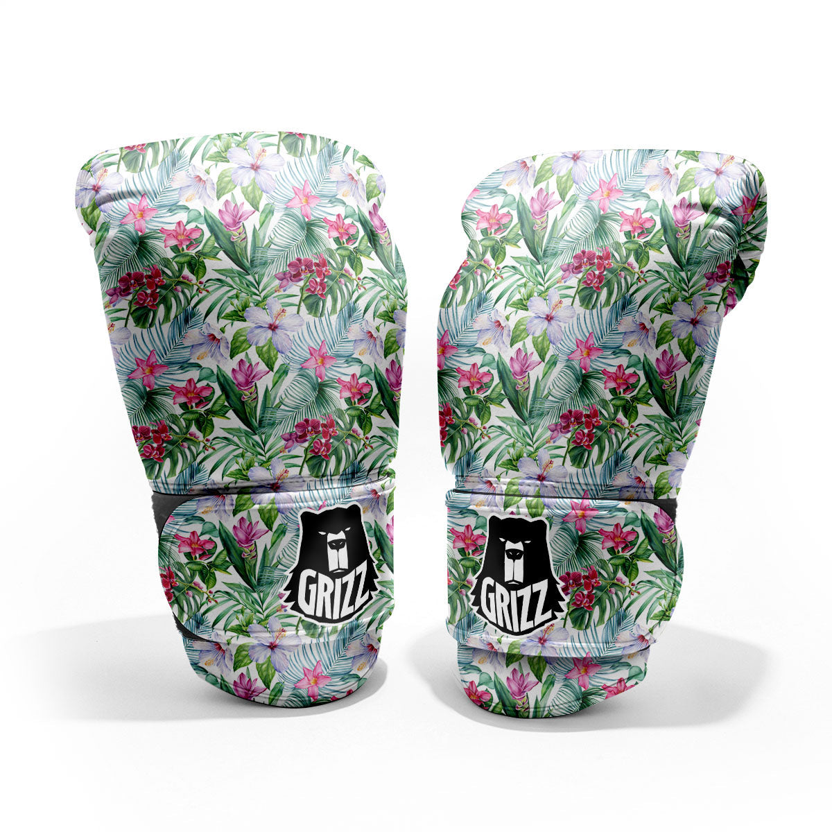 Monstera Hawaii Hibiscus Print Pattern Pro Boxing Glove