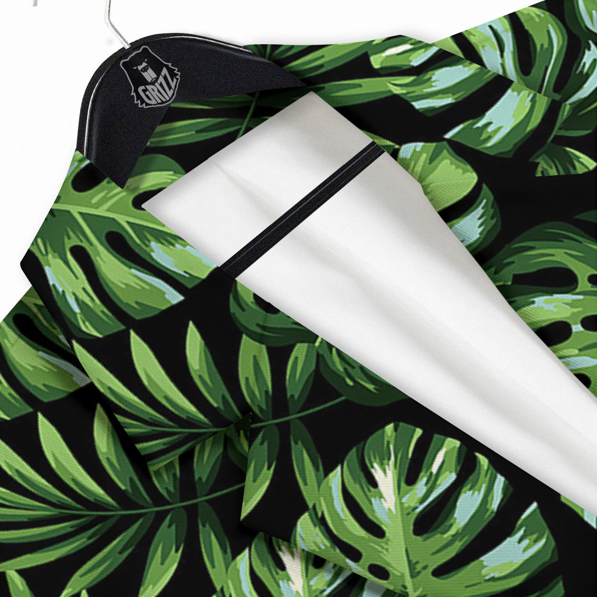 Monstera Leaves Tropical Print Pattern Men's Sport Coat-grizzshop