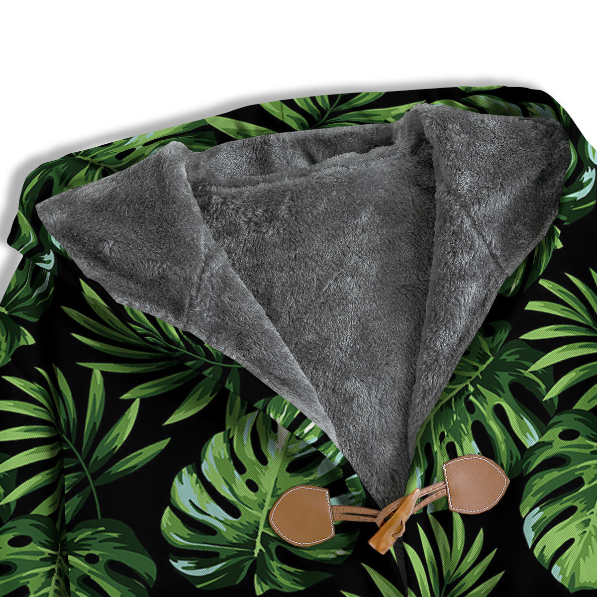 Monstera Leaves Tropical Print Pattern Men's Windbreaker Jacket-grizzshop