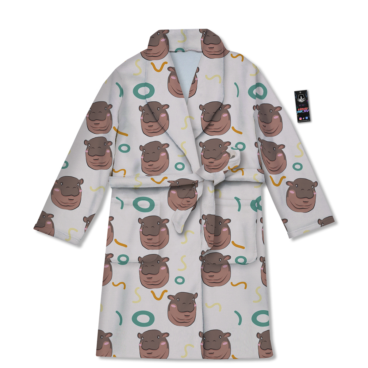 Moo Deng Hippo Bathrobe-grizzshop