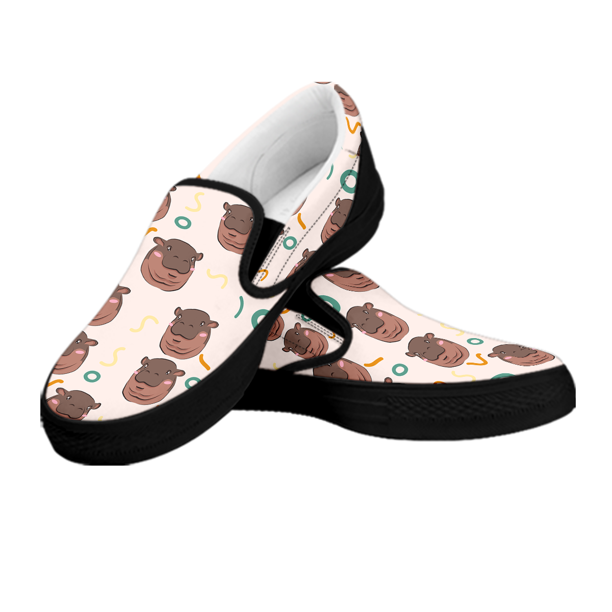 Moo Deng Hippo Slip On Shoes-grizzshop