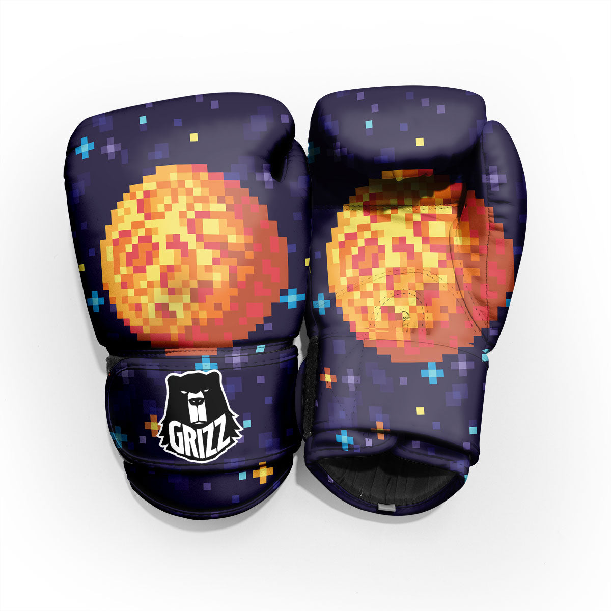 Moon 8-Bit Pixel Print Pro Boxing Glove