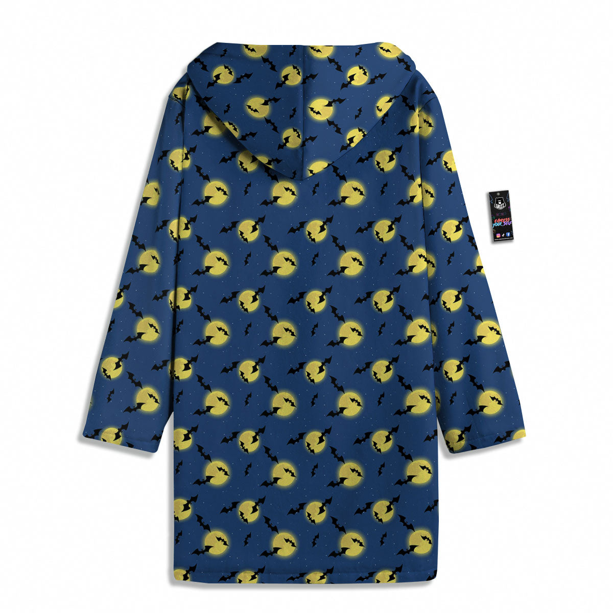 Moon And Bat Halloween Print Pattern Men's Windbreaker Jacket-grizzshop
