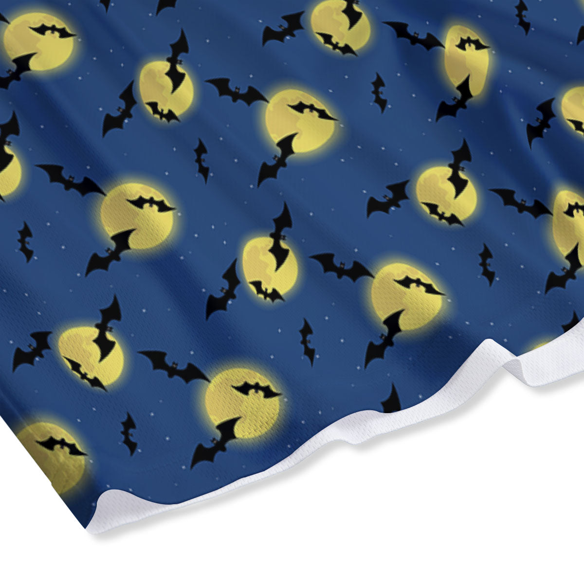 Moon And Bat Halloween Print Pattern Mesh Shorts
