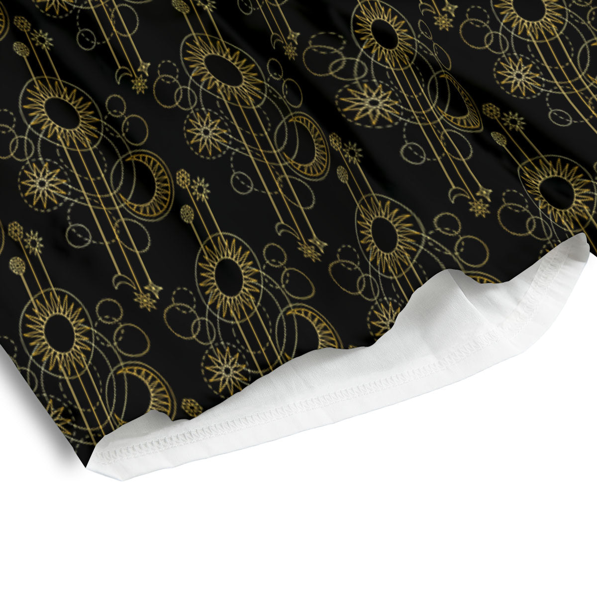 Moon And Boho Sun Print Pattern Men's Athletic Shorts