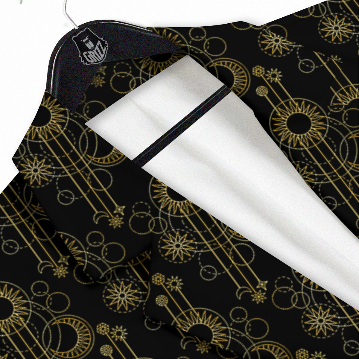 Moon And Boho Sun Print Pattern Men's Sport Coat-grizzshop