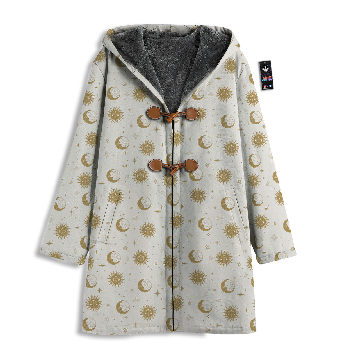 Moon And Gold Sun Print Pattern Men's Windbreaker Jacket-grizzshop