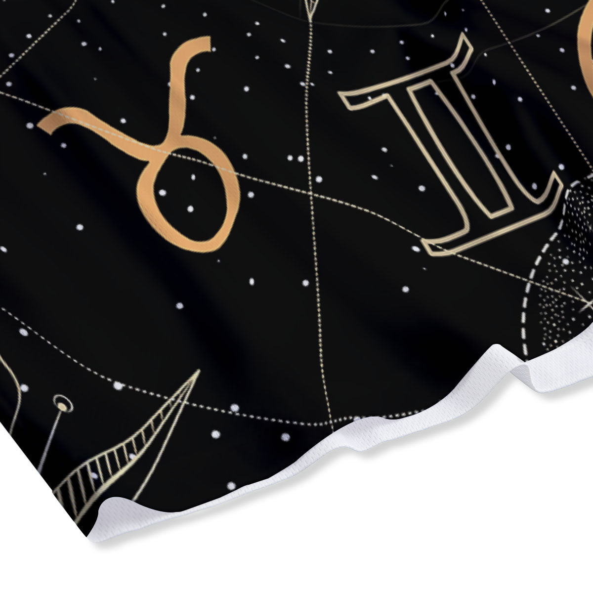 Moon And Vintage Sun Print Mesh Shorts