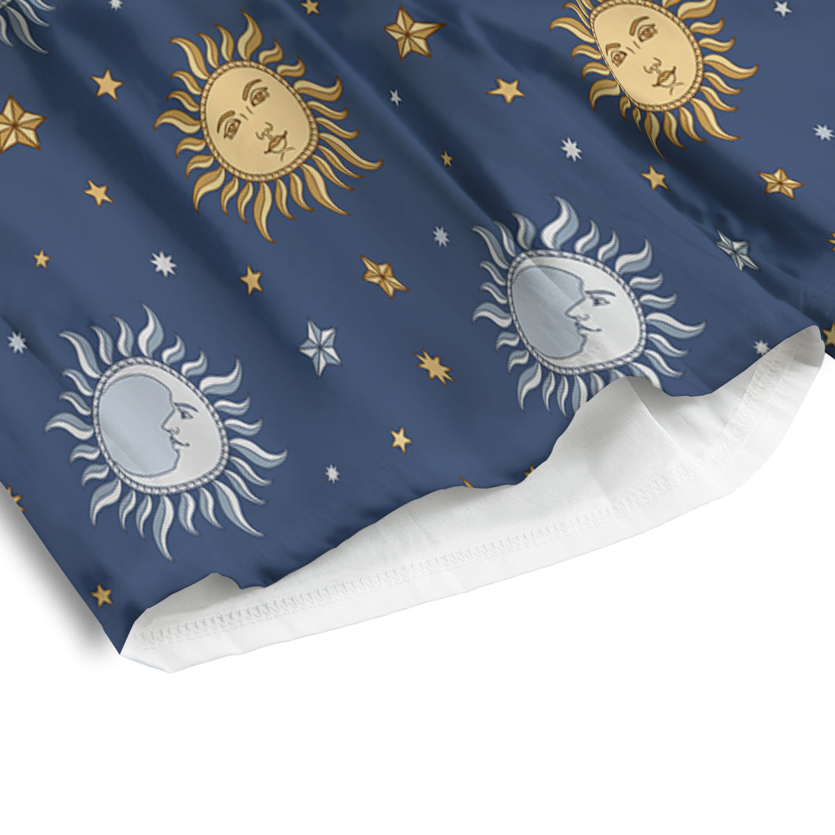 Moon And Vintage Sun Print Pattern Men's Athletic Shorts
