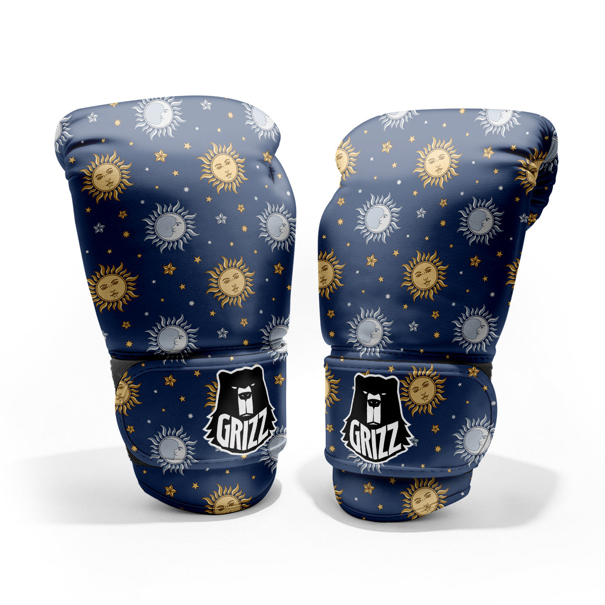 Moon And Vintage Sun Print Pattern Pro Boxing Glove