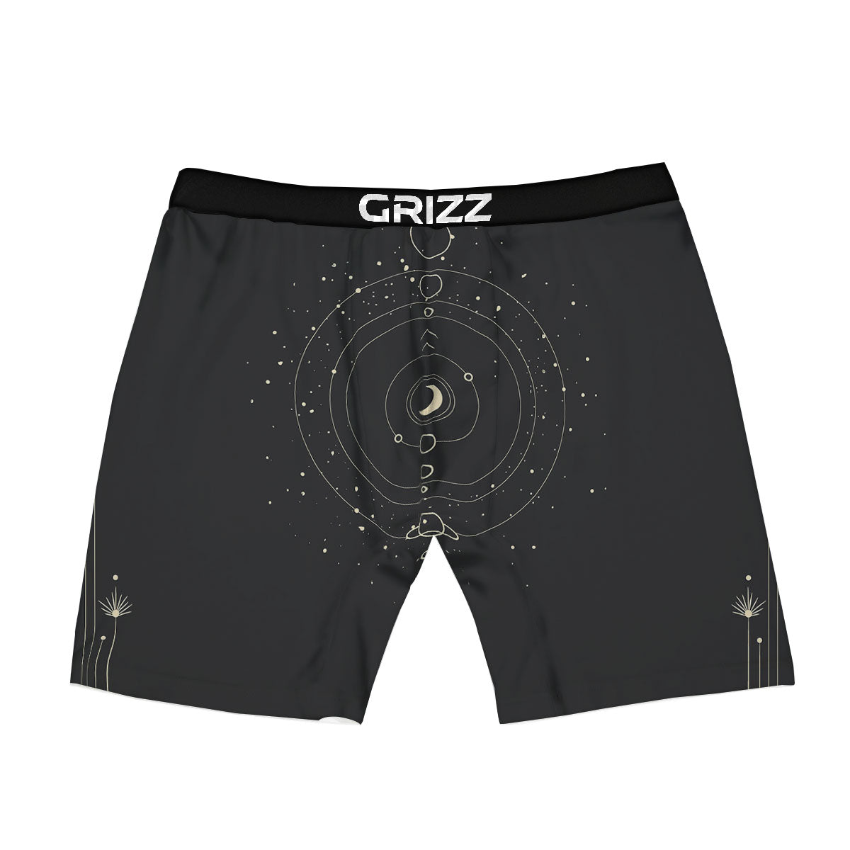 Moon Phase Galaxy Print Boxer Briefs-grizzshop