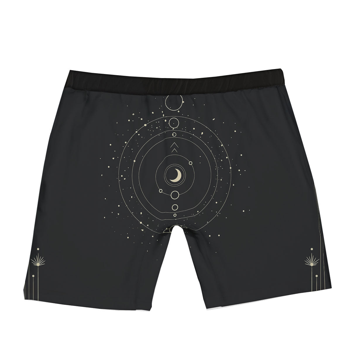 Moon Phase Galaxy Print Boxer Briefs-grizzshop