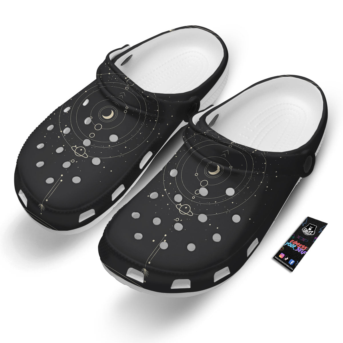 Moon Phase Galaxy Print Clog-grizzshop