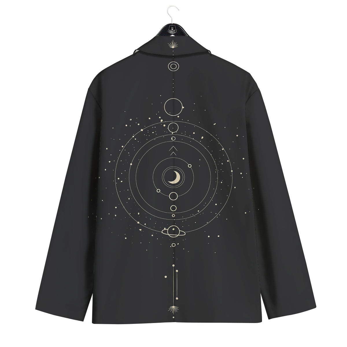 Moon Phase Galaxy Print Men's Sport Coat-grizzshop