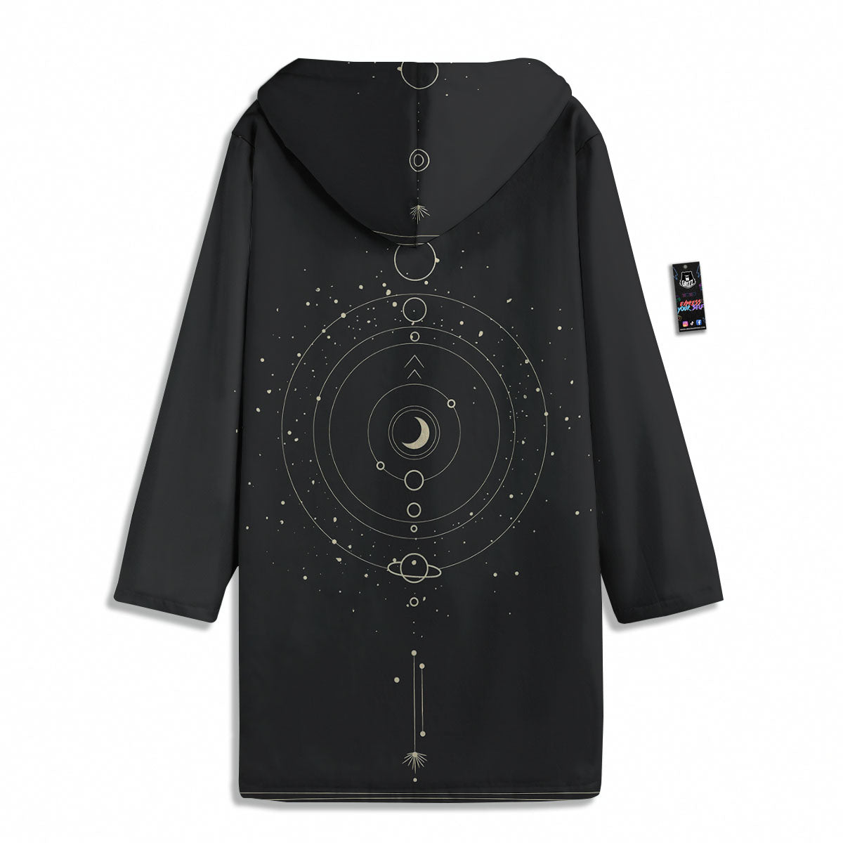 Moon Phase Galaxy Print Men's Windbreaker Jacket-grizzshop