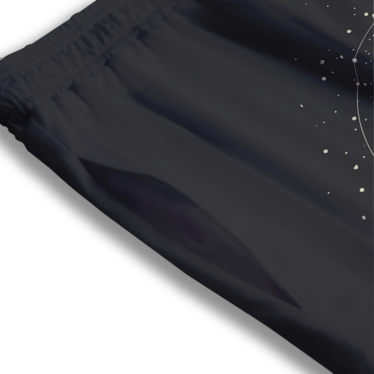Moon Phase Galaxy Print Mesh Shorts