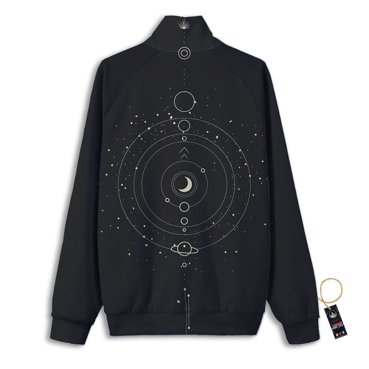 Moon Phase Galaxy Print Track Jacket-grizzshop