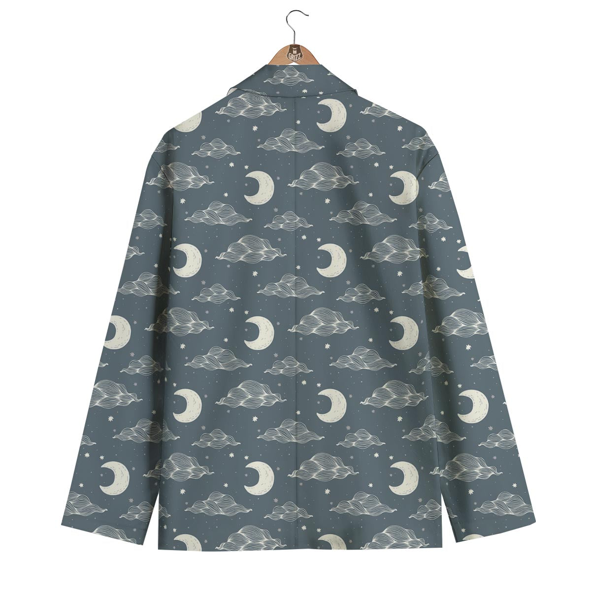Moon Print Pattern Men's Blazer-grizzshop