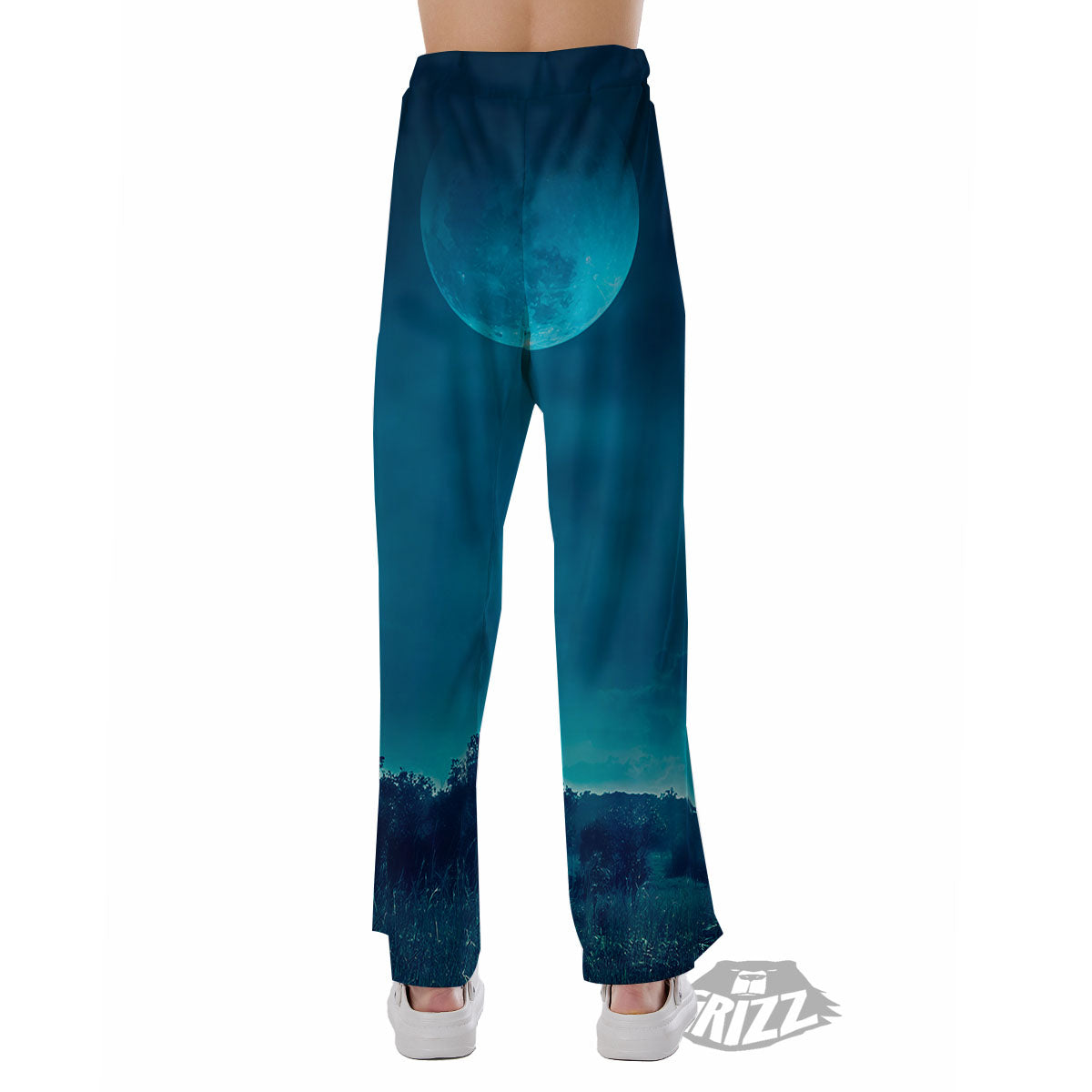 Moonlight And Night Forest Print Pajama Pants-grizzshop