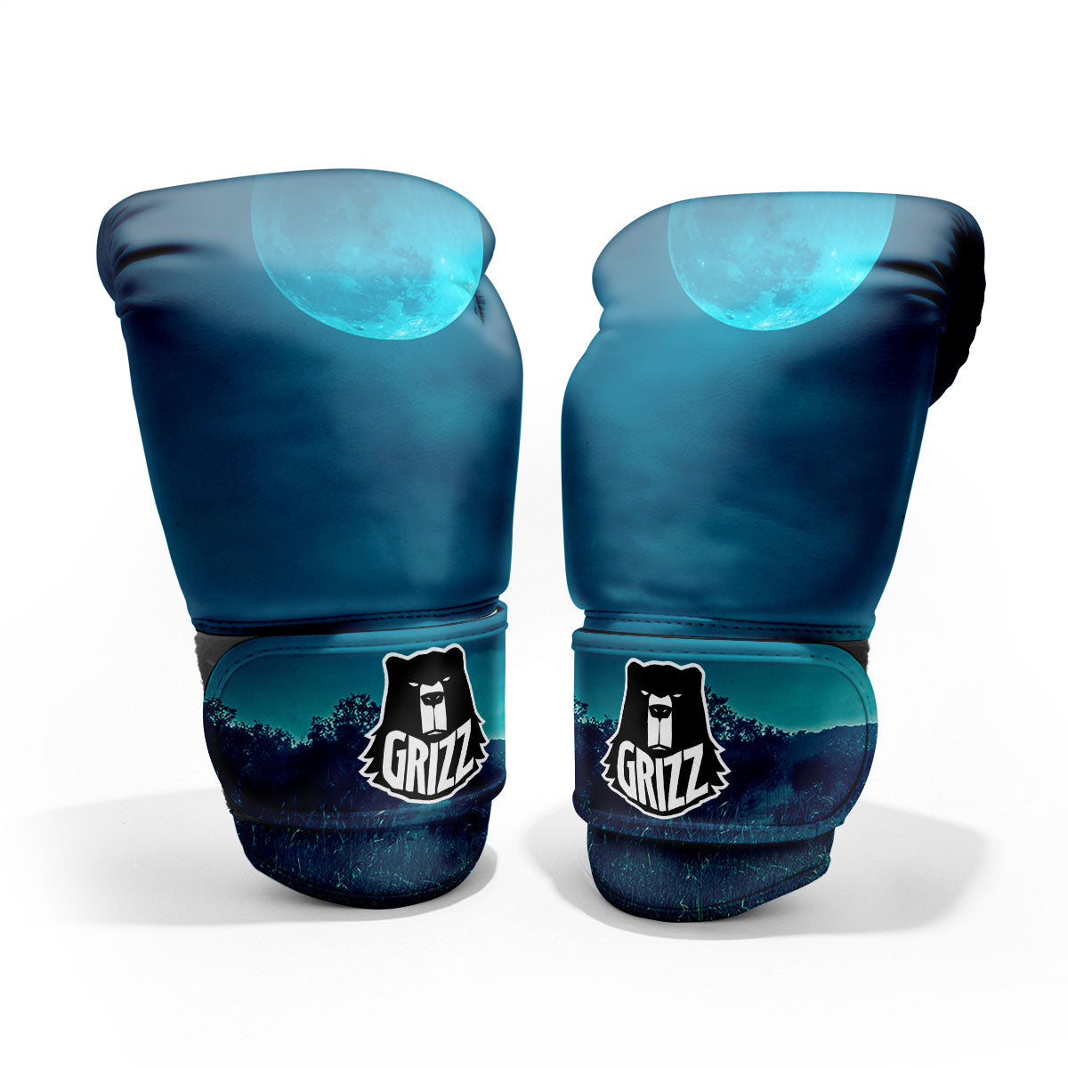 Moonlight And Night Forest Print Pro Boxing Glove