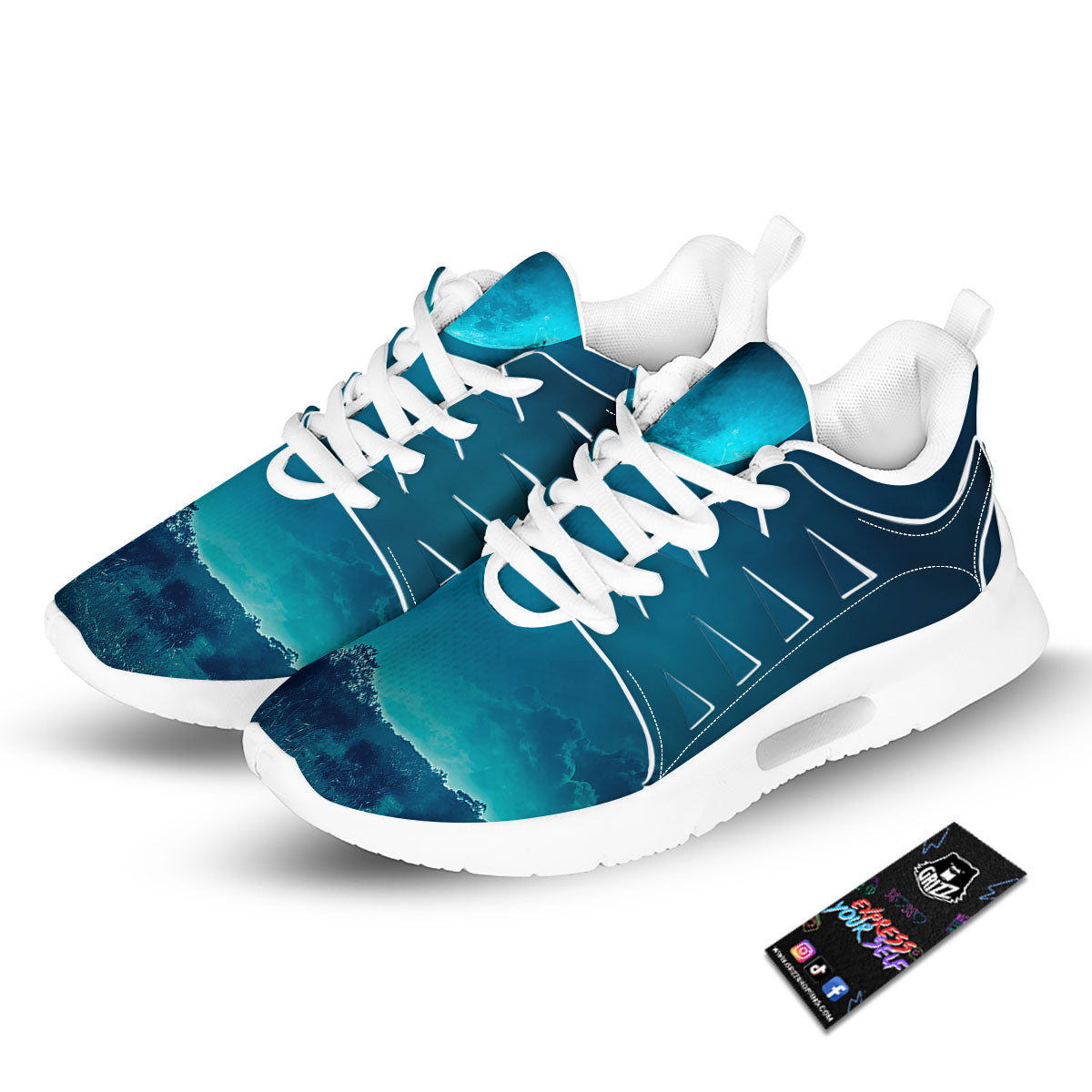 Moonlight And Night Forest Print Tennis Shoes-grizzshop