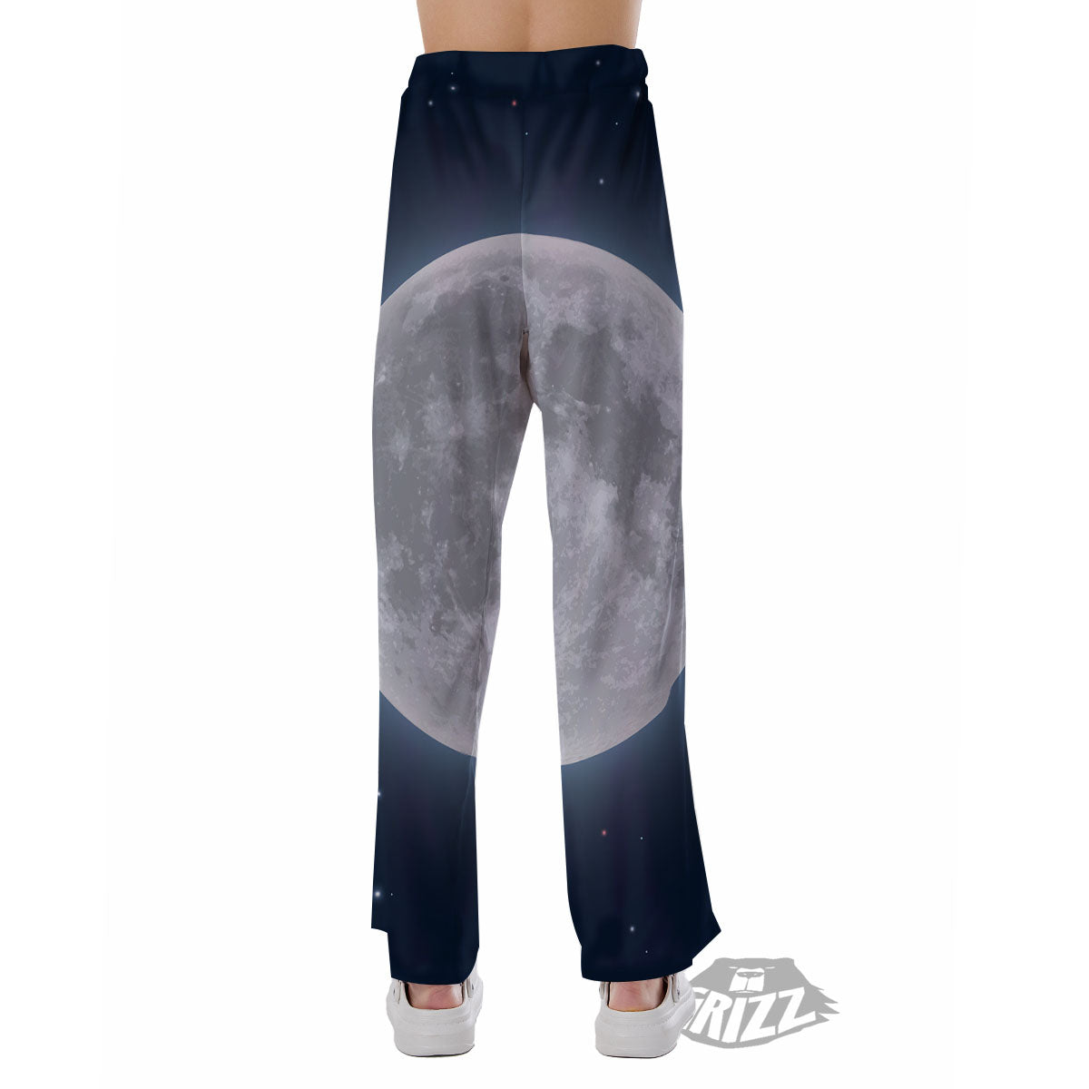 Moonlight And Night Sky Print Pajama Pants-grizzshop