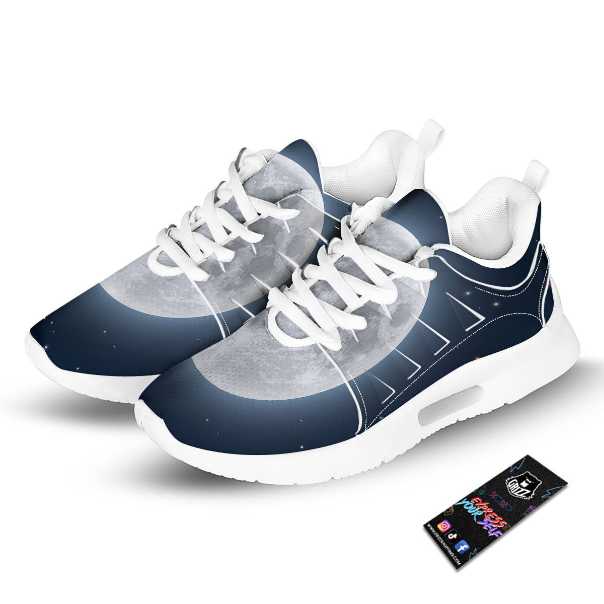 Moonlight And Night Sky Print Tennis Shoes-grizzshop