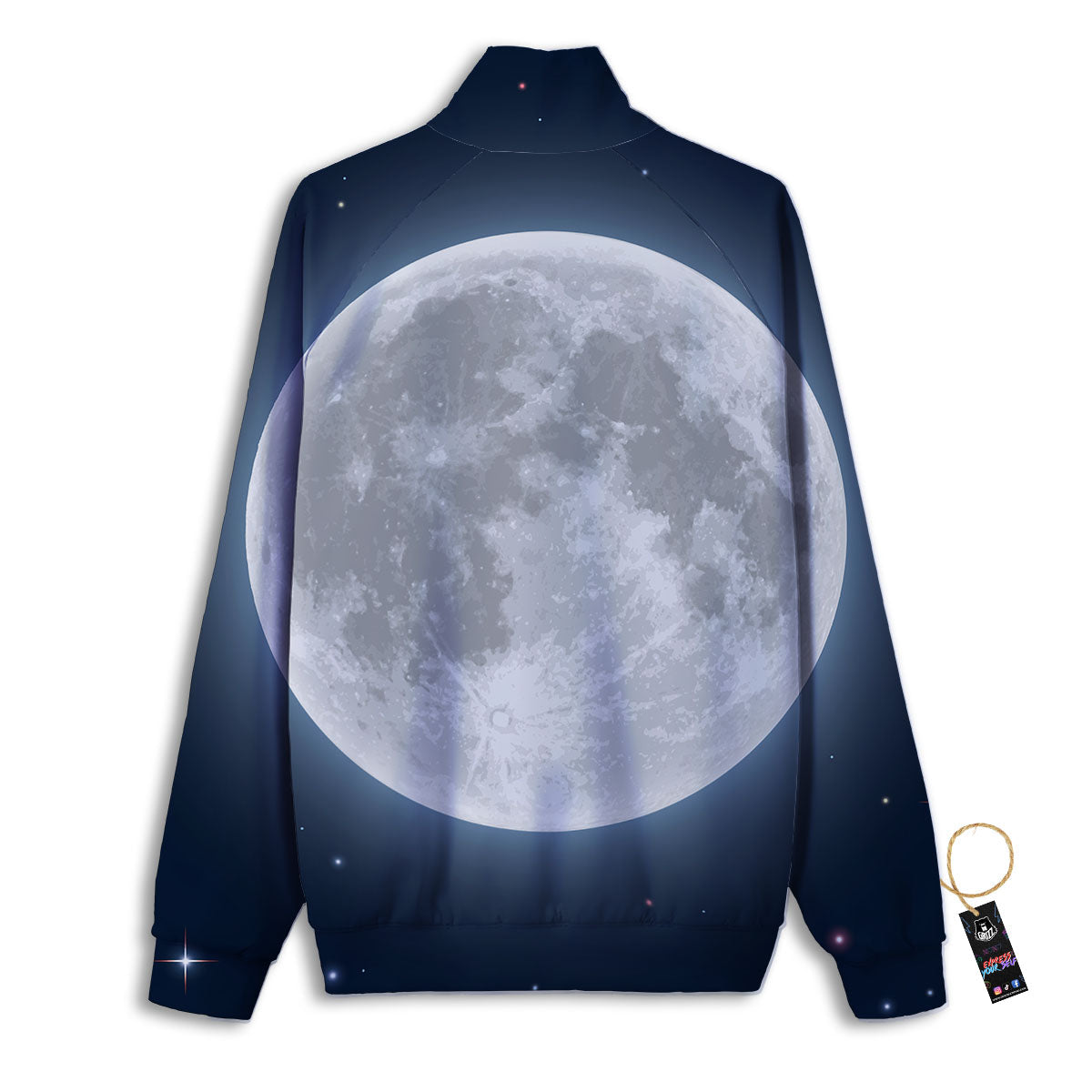 Moonlight And Night Sky Print Track Jacket-grizzshop