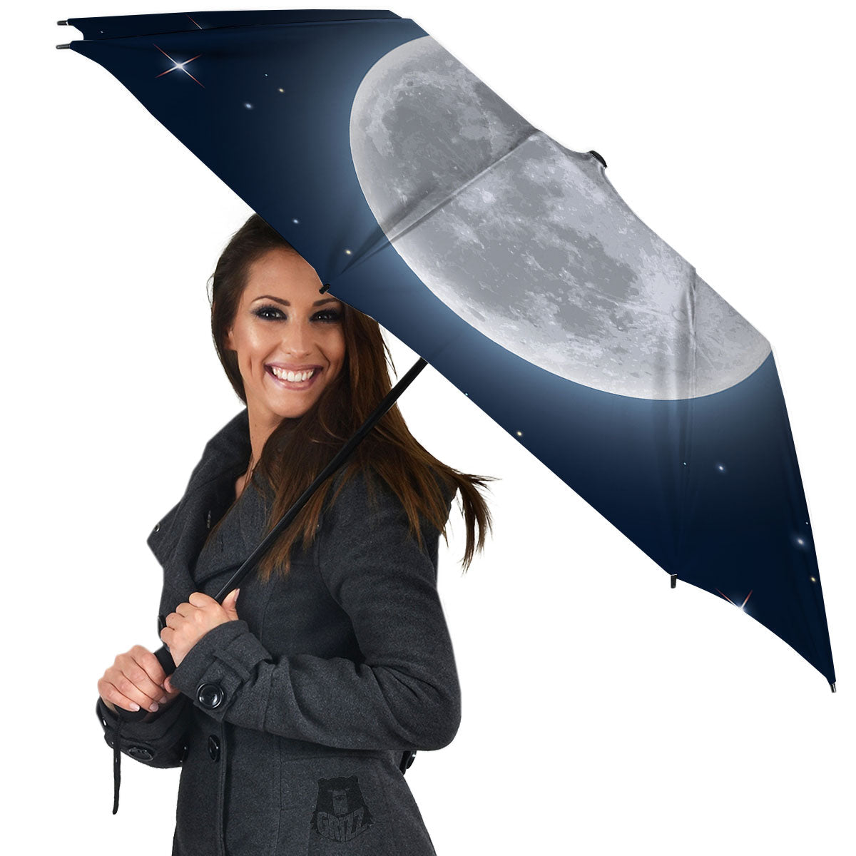 Moonlight And Night Sky Print Umbrella-grizzshop