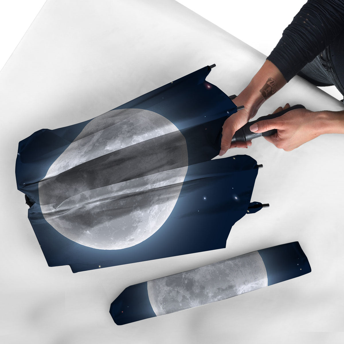 Moonlight And Night Sky Print Umbrella-grizzshop