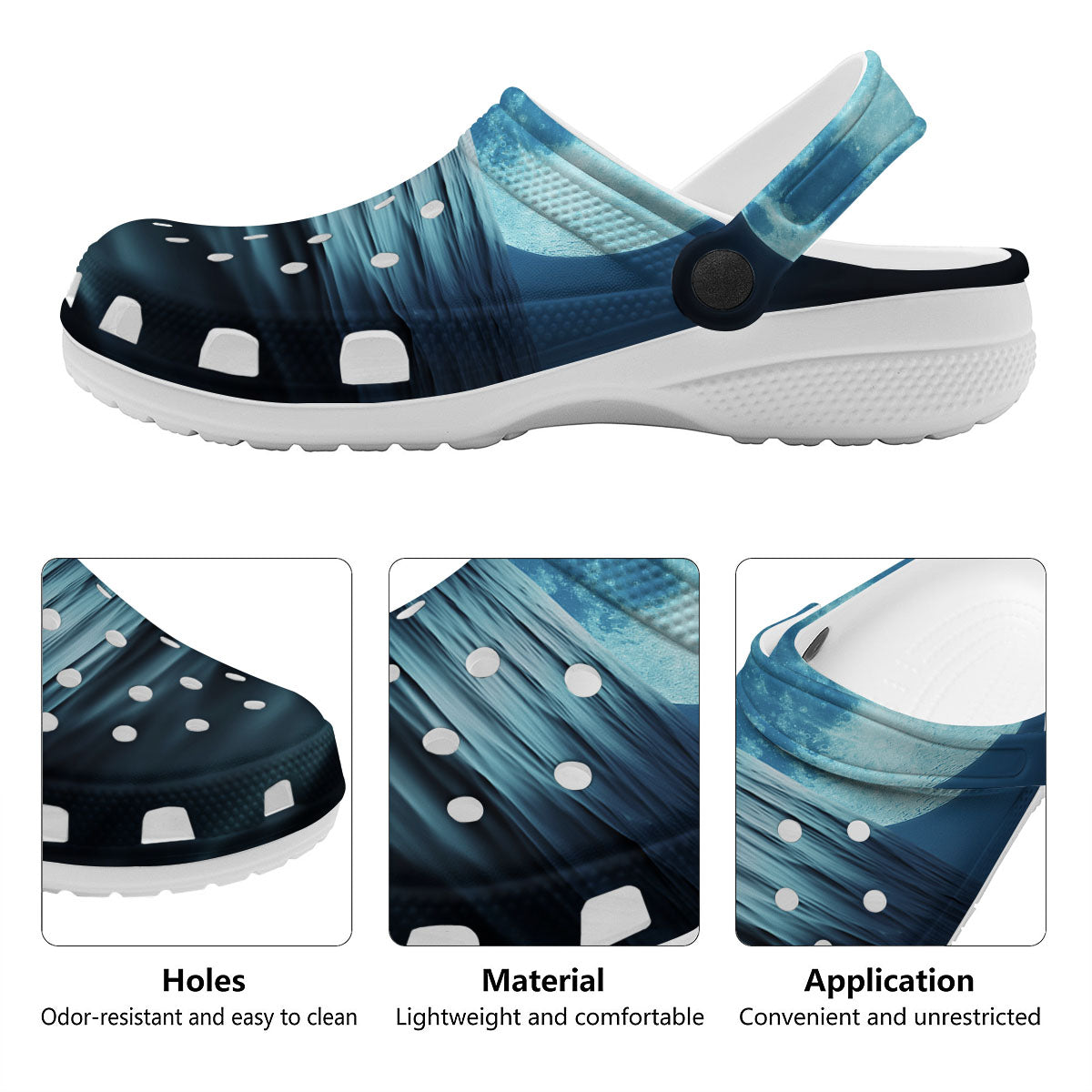 Moonlight And The Sea Print Clog-grizzshop