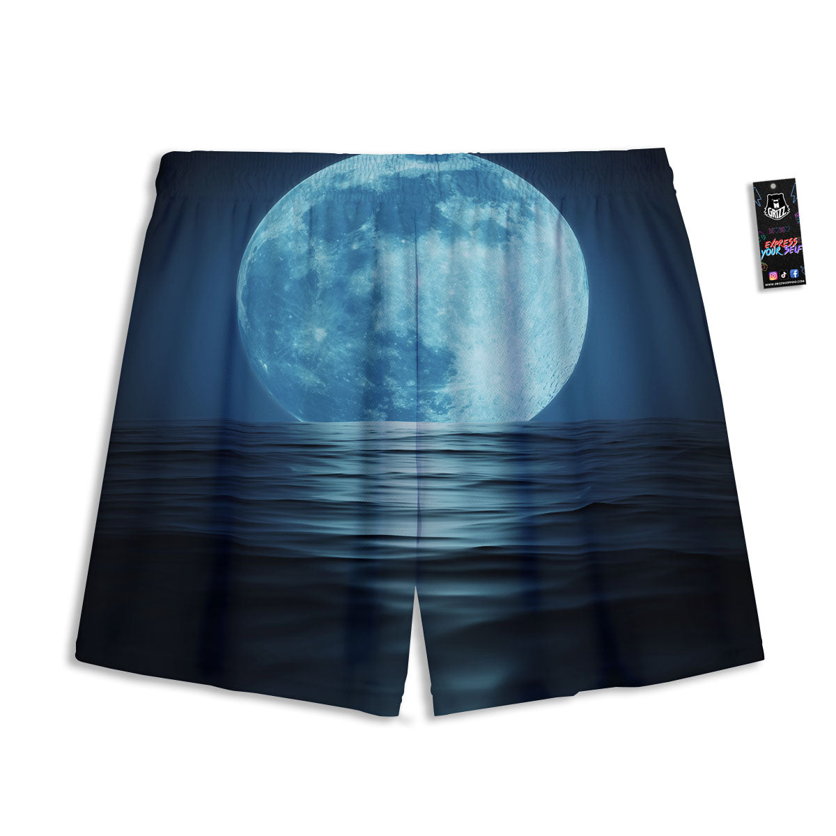 Moonlight And The Sea Print Mesh Shorts