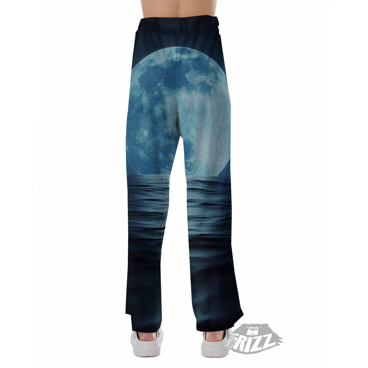 Moonlight And The Sea Print Pajama Pants-grizzshop