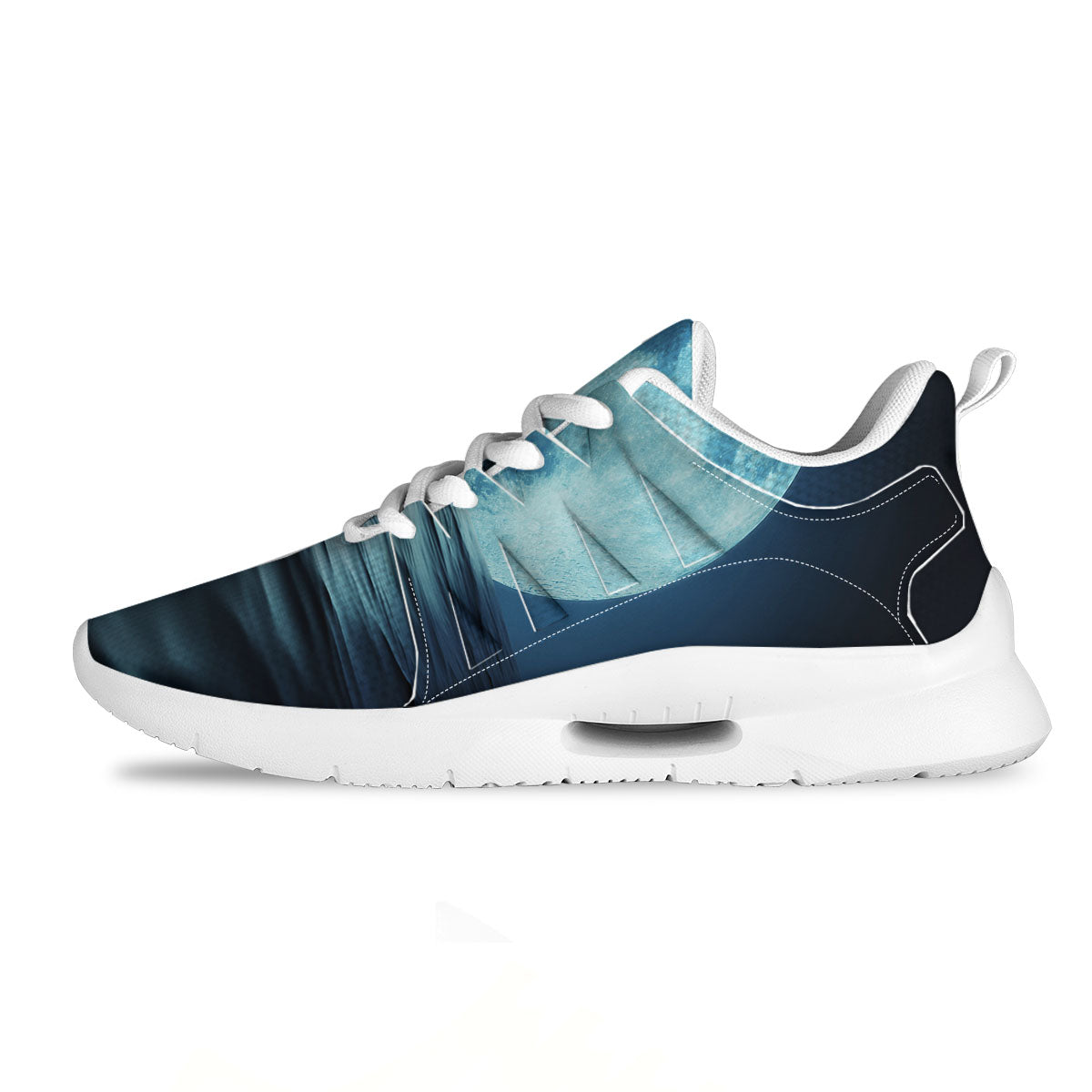 Moonlight And The Sea Print Tennis Shoes-grizzshop