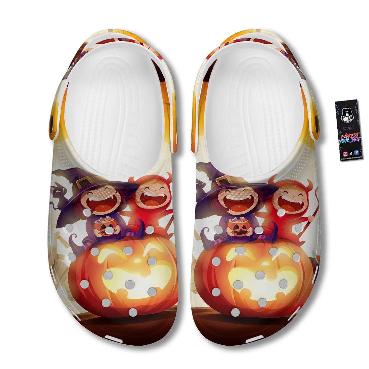 Moonlight Halloween Print Clog-grizzshop