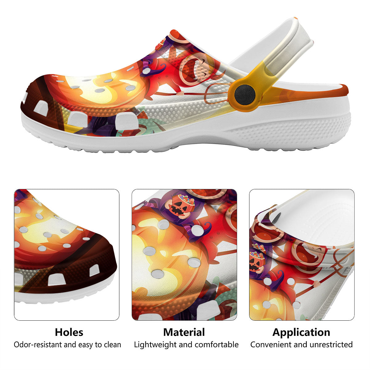 Moonlight Halloween Print Clog-grizzshop