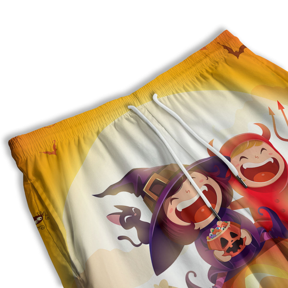 Moonlight Halloween Print Men's Athletic Shorts