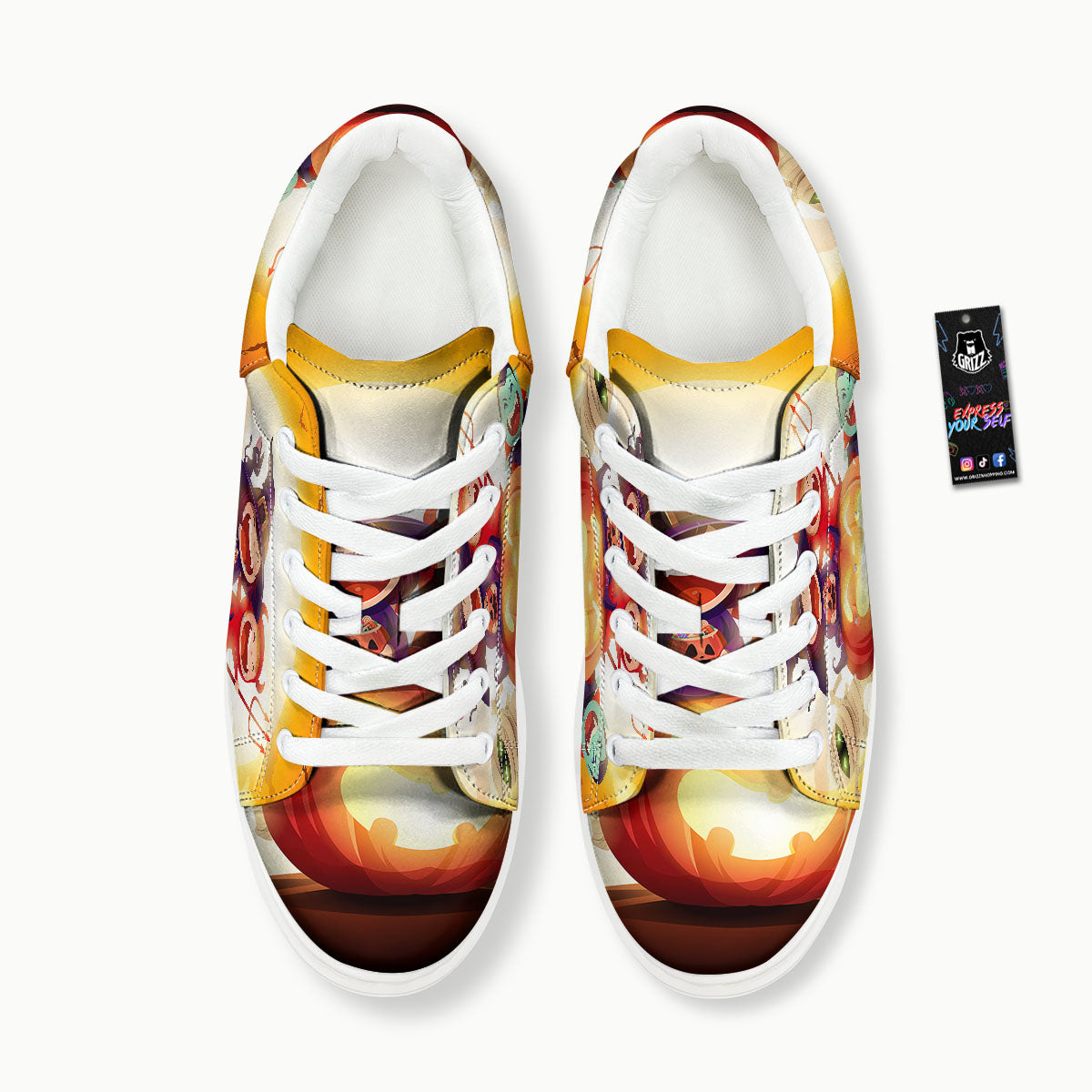 Moonlight Halloween Print Platform Shoes-grizzshop