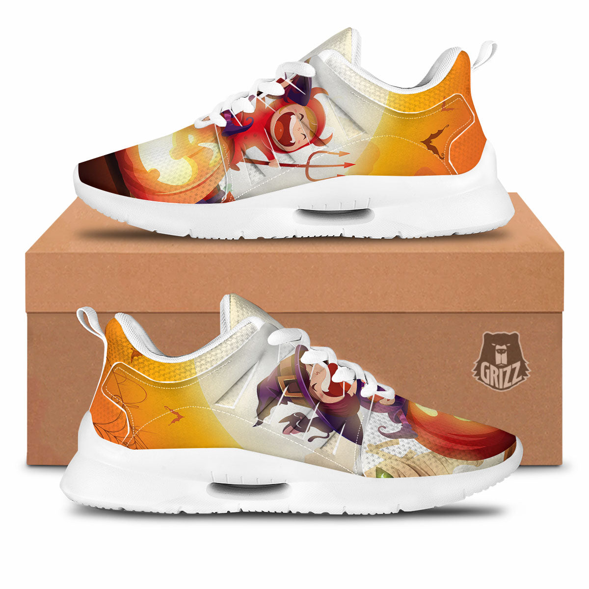 Moonlight Halloween Print Tennis Shoes-grizzshop
