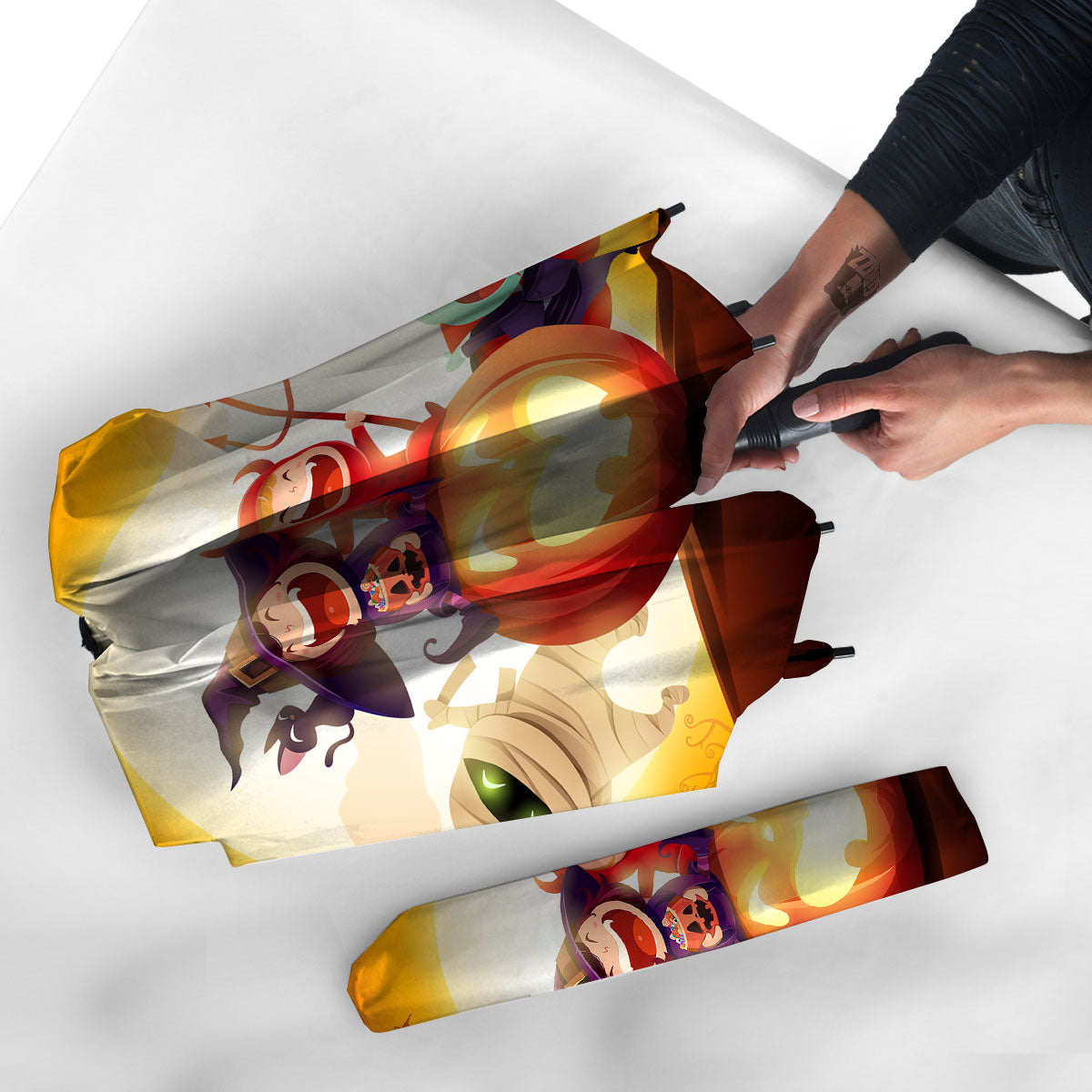 Moonlight Halloween Print Umbrella-grizzshop