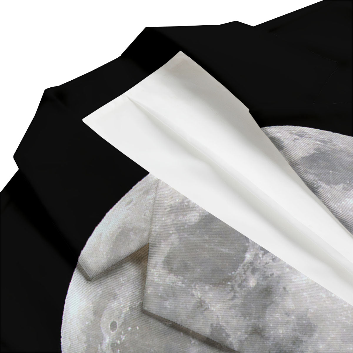 Moonlight White And Black Print Men's Blazer-grizzshop