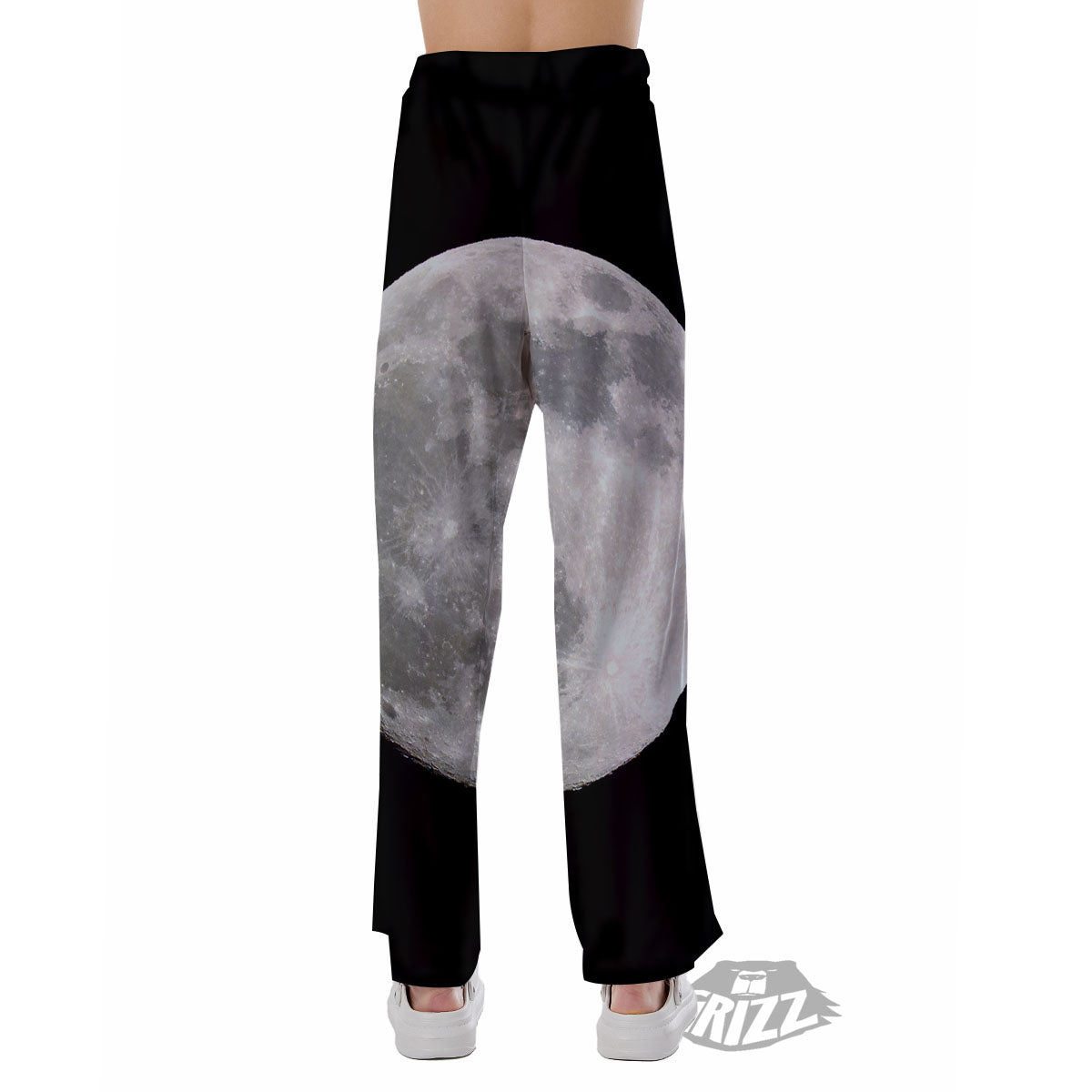 Moonlight White And Black Print Pajama Pants-grizzshop