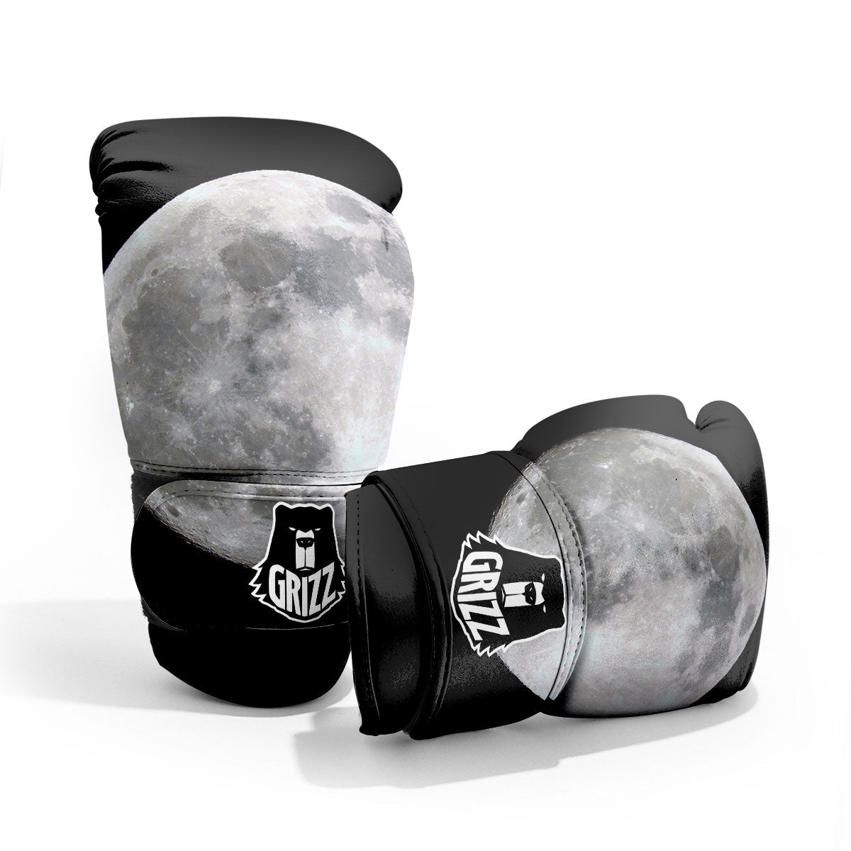 Moonlight White And Black Print Pro Boxing Glove