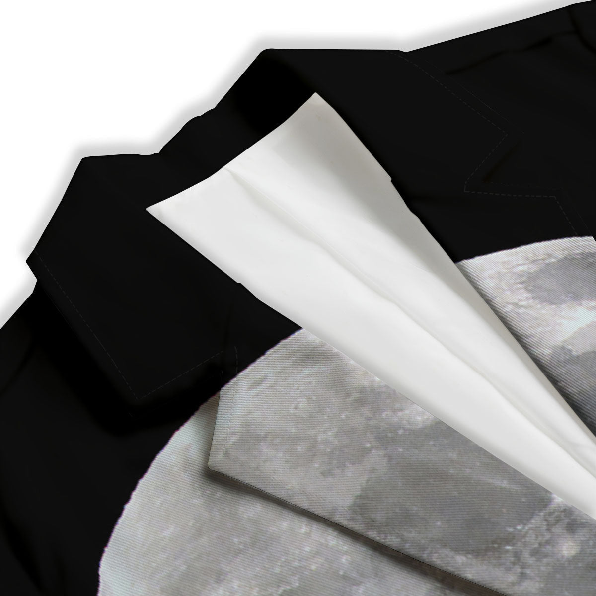 Moonlight White And Black Print Women's Blazer-grizzshop